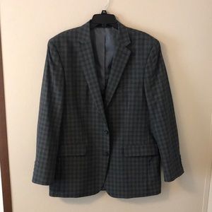 Haggar Men’s Gray Checked Sport Coat Size 42L